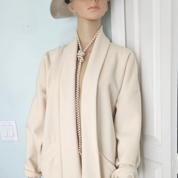 Eileen Fisher Jackets & Blazers - Eileen Fisher New York winter white wool maxi coat/duster